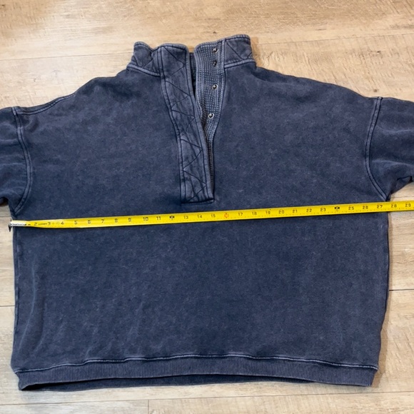 Aerie Women’s Getaway Quarter Snap Sweatshirt Size Large - Picture 5 of 7